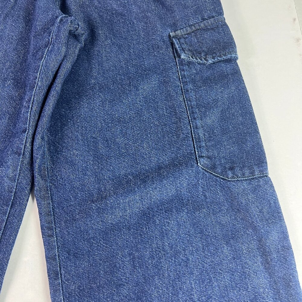 Rag & Bone Jean Women 25x28* Cassidy High Rise Wide Leg Cargo Blue Denim Tag 23 - Picture 3 of 16